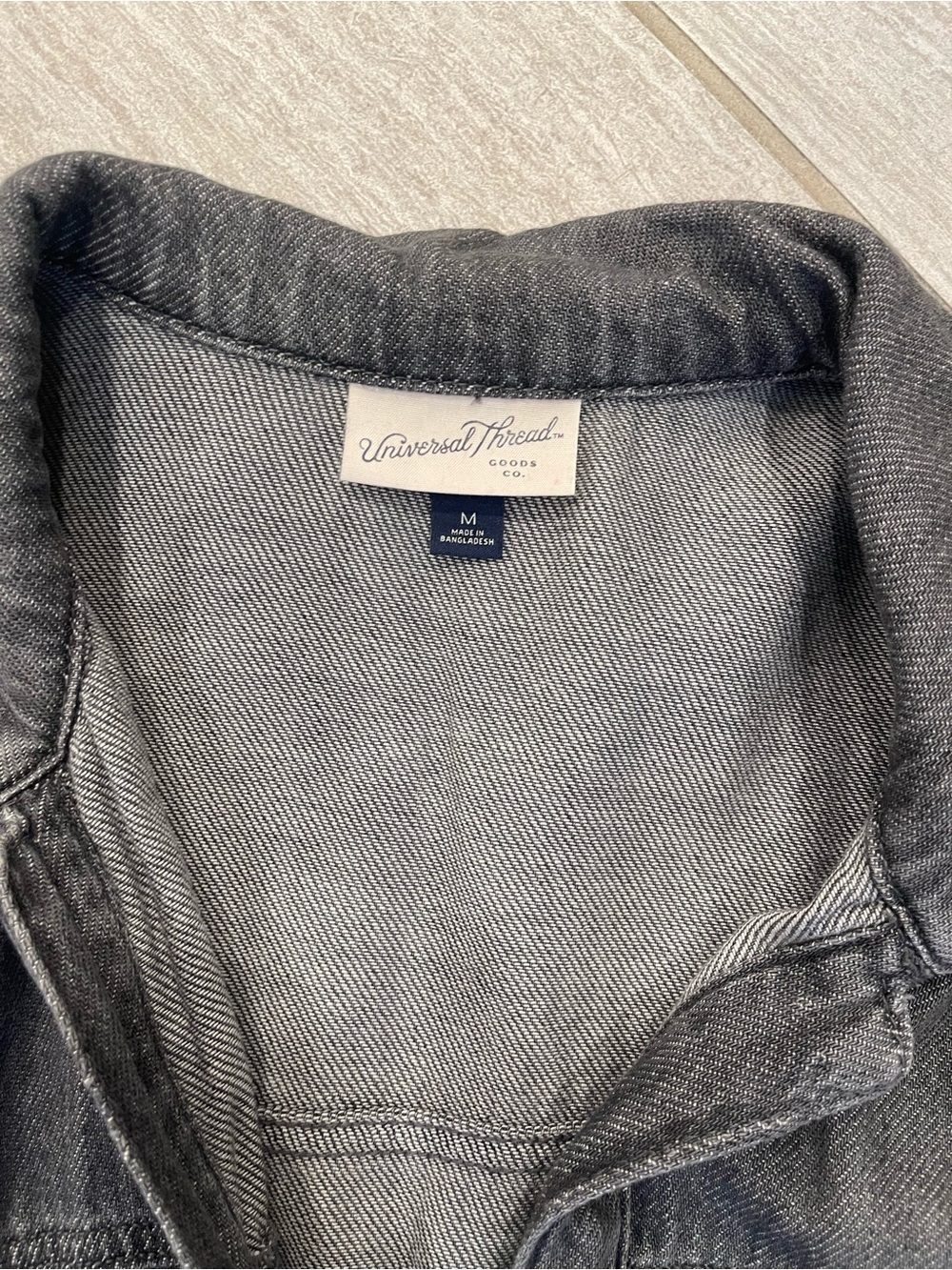 Universal Thread Gray Short-Sleeve Denim Dress - Picture 3 of 4